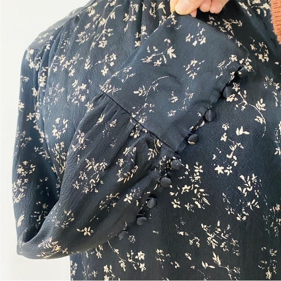 Go by Go Silk beautiful 100% silk Victorian floral blouse NEW - Picture 5 of 13